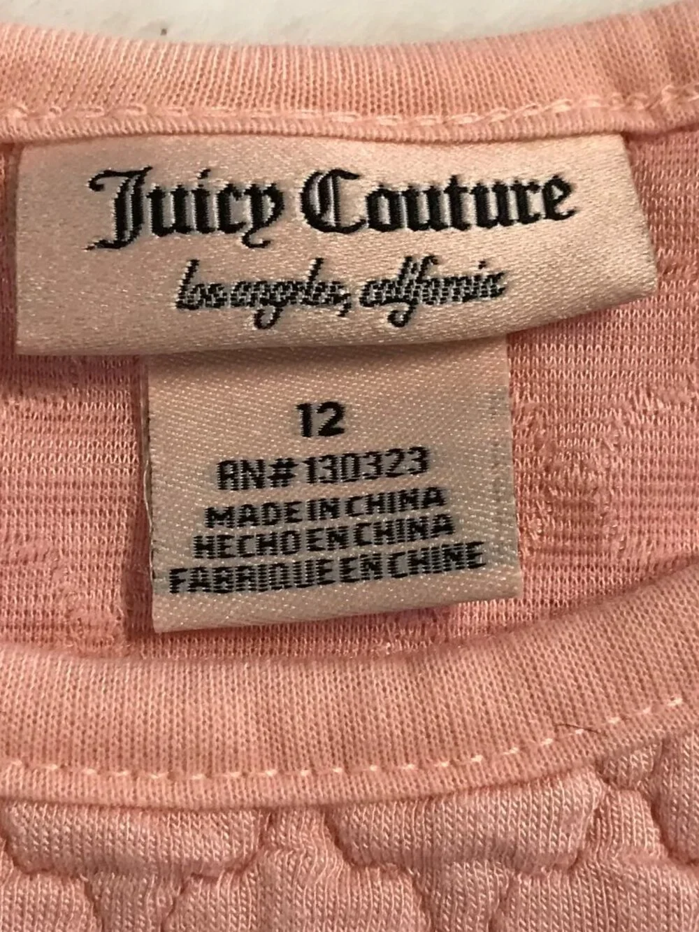 NWT Juicy Couture Girls 2-Piece Pink Textured Top & Floral Leggings Set Size 12
